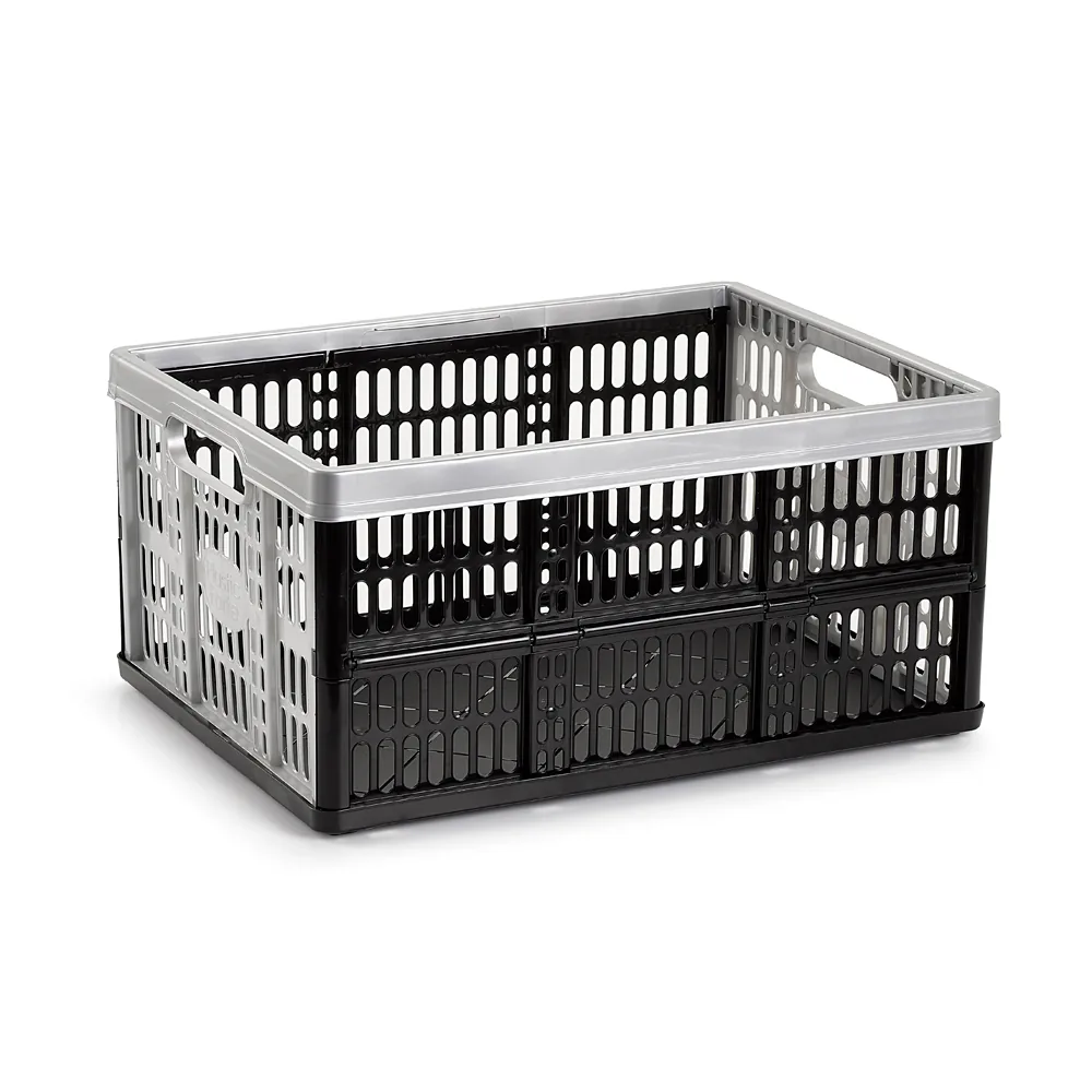 Caja Plegable Plasticforte 32 Litros Plastico Color Plata 480X350X230 MM
