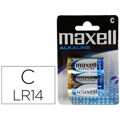 MAXELL Pila Maxell Alcalina 1,5 V Tipo C LR14 Blister de 2 Unidades