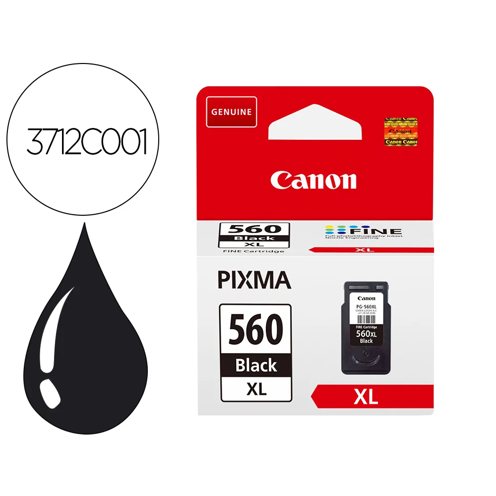 Ink-jet Canon 560 Xl Pixma TS5350 / TS5351 / TS5352 / TS5353 Negro 4000 Paginas