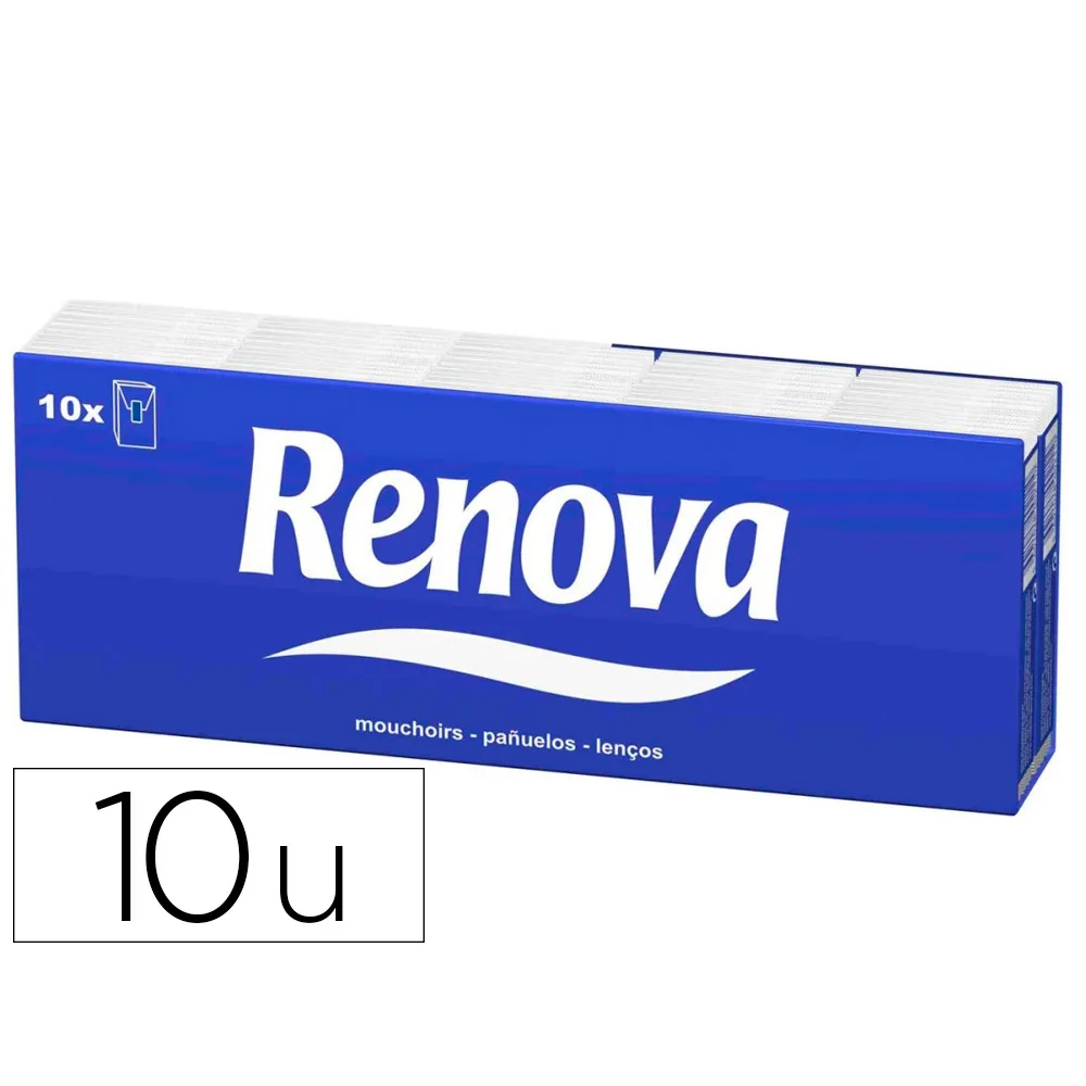 Pañuelos de Papel Renova Pack de 10 Paquetes