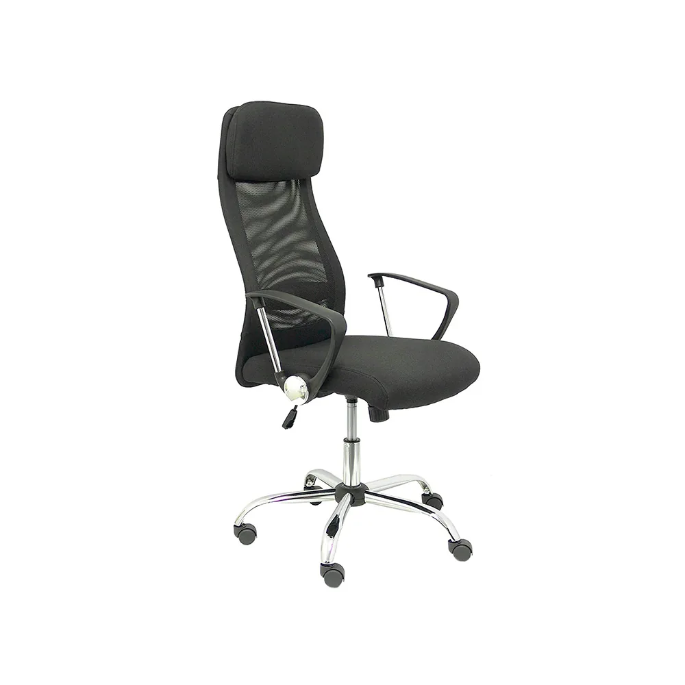 Silla de Direccion Pyc Esteras con Brazos Fijos Regulable en Altura Respaldo en Malla Transpirable con