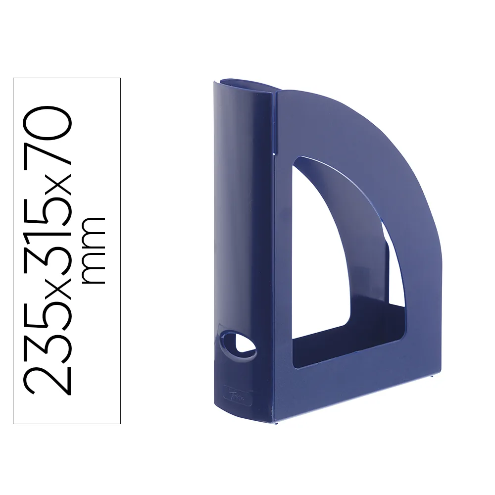 Revistero Archivo 2000 Antimicrobiano Sanitized Poliestireno Lomo 80 MM Azul 250X80X320 MM