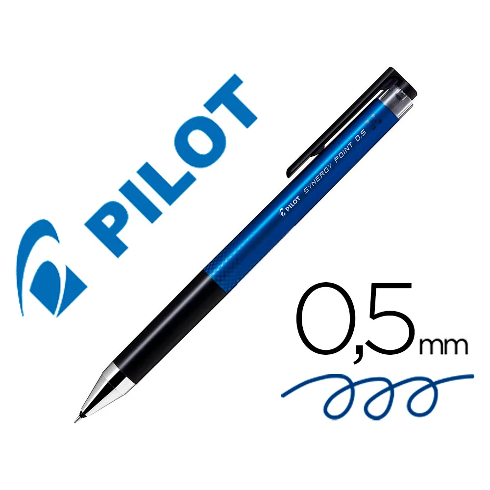 Boligrafo Pilot Synergy Point Retractil Sujecion de Caucho Tinta Gel 0,5 MM Azul