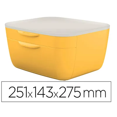 LEITZ Fichero Cajones de Sobremesa Leitz Cosy 2 Cajones Amarillo