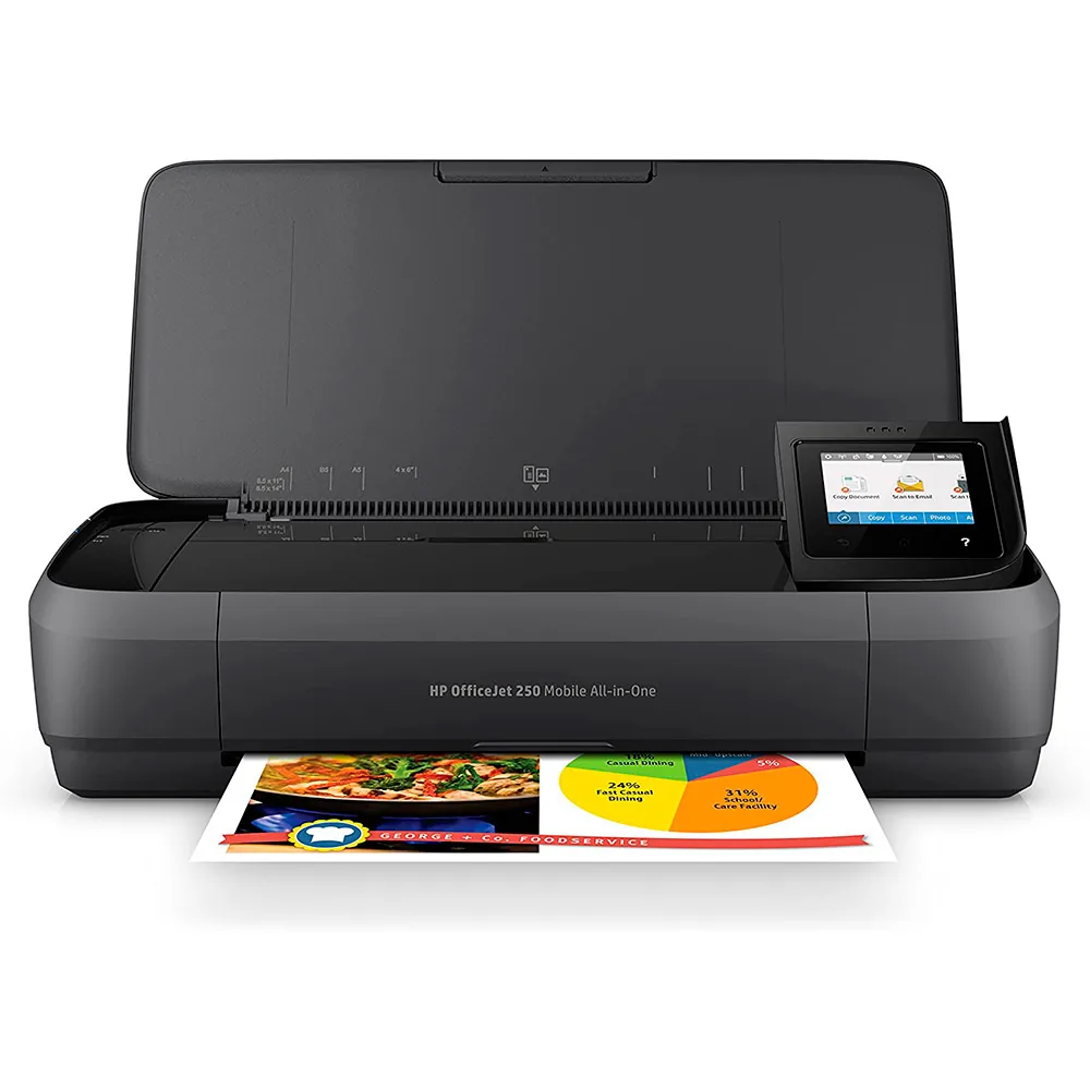 Equipo Multifuncion Portatil Hp Officejet 250 Wifi 4800X1200 Tinta 10 Ppm Negro 7 Color Ppm Escaner Copiadora