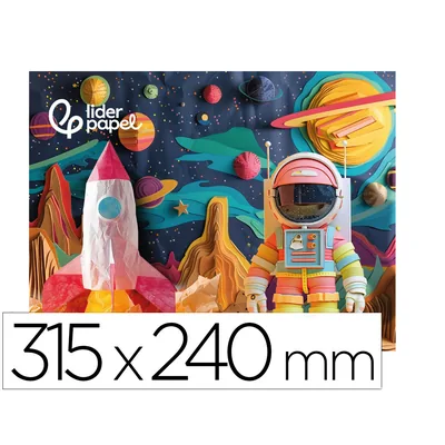 LIDERPAPEL Bloc Trabajos Manuales Liderpapel Multiple 240X315MM 84 Hojas Colores Surtidos
