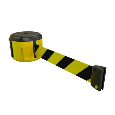 FARU Cinta Portatil Faru Retractil Plastificada Amarilla/negra Longitud 9 M