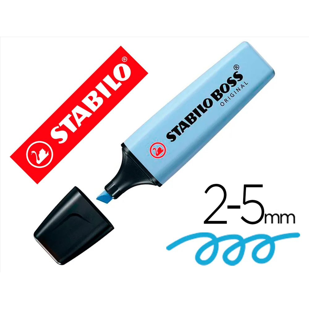 Rotulador Stabilo Boss Fluorescente 70 Pastel Azul Ventoso
