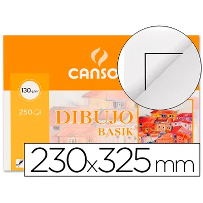CANSON Papel Dibujo Basik 23X32.5 CM 130 GR con Recuadro