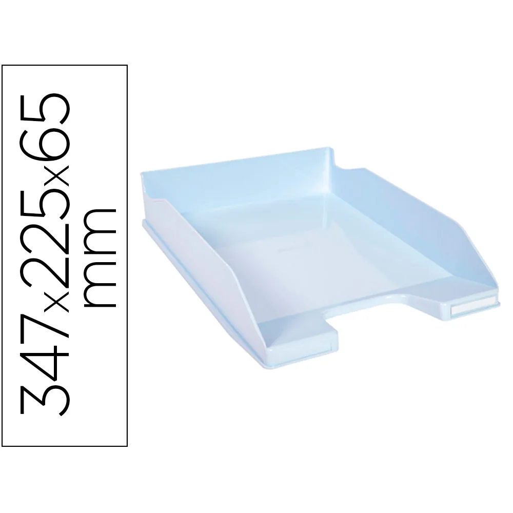 Bandeja Sobremesa Exacompta Aquarel Combo Midi Azul Pastel 347X255X65 MM