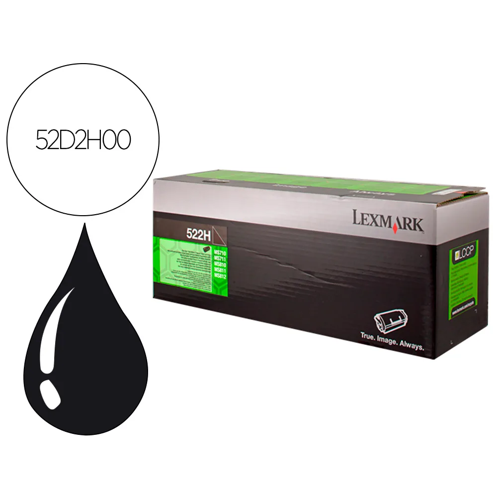 Toner Laser Lexmark 522H Negro