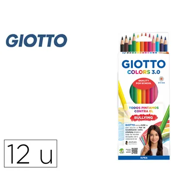 GIOTTO Lapices de Colores Giotto Colors 3.0 Mina 3 MM Caja de 12 Colores Surtidos