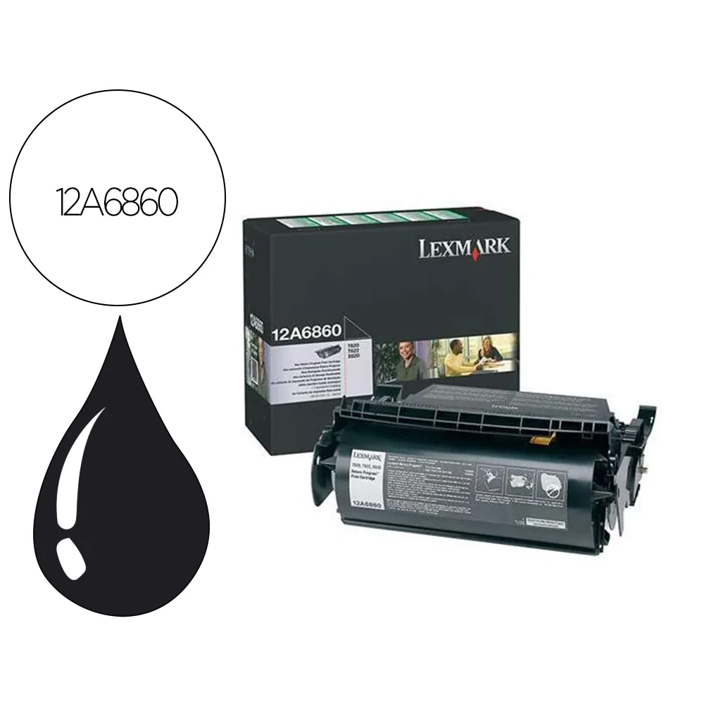 Toner Lexmark Laser T620 / T622 12A6860 Negro 10000 Paginas