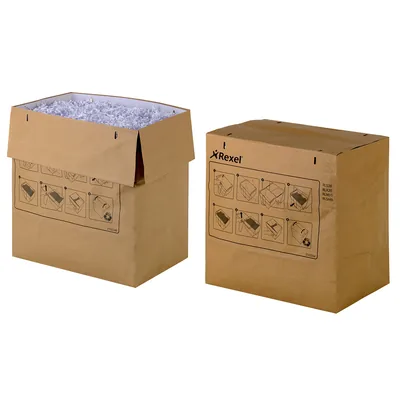 REXEL Bolsa de Residuos Rexel Reciclable para Destructora Auto+ 750X/750M Capacidad 115 L Pack de 50 Unidades