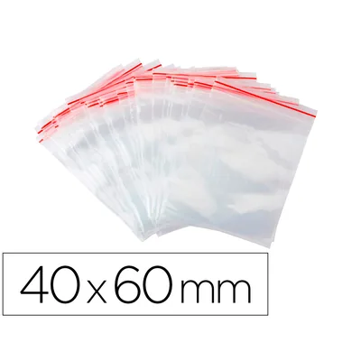 Q-CONNECT Bolsa Plastico Autocierre Q-Connect 40X60 MM Paquete de 100 Unidades