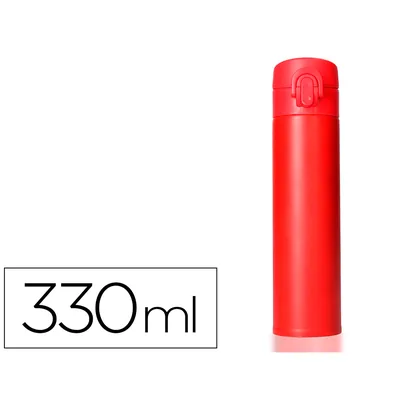 ACER Termo Liderpapel Acero Inoxidable con Doble Cobertura y Sistema de Apertura Facil con Boton 330 ML