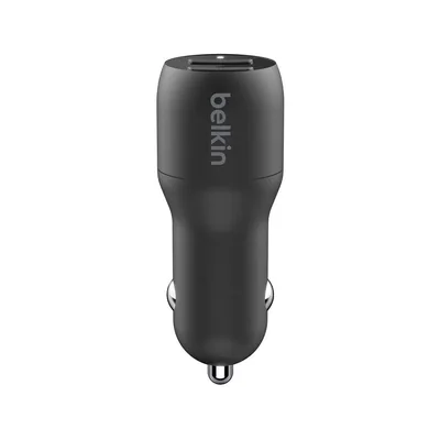 BELKIN Cargador para Coche Belkin CCB001BTBK Doble Usb-a 24W 12W X2 Color Negro