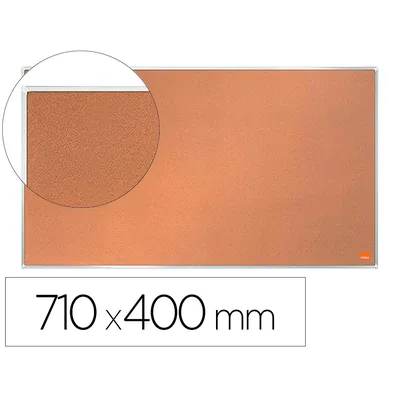 NOBO Tablero de Anuncios Nobo Impression Pro Corcho Formato Panoramico 32" 710X400 MM