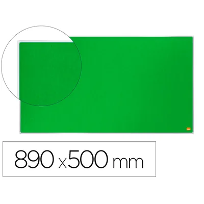 NOBO Tablero de Anuncios Nobo Impression Pro Fieltro Verde Formato Panoramico 40" 890X500 MM