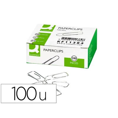 Q-CONNECT Clips Niquelados Q-Connect N 3 Picos 43 MM Punta Caja de 100 Unidades