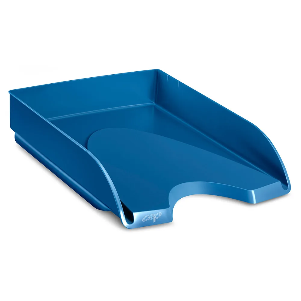 Bandeja Sobremesa Cep Riviera Plastico Color Azul Porcelana 348X257X66 MM
