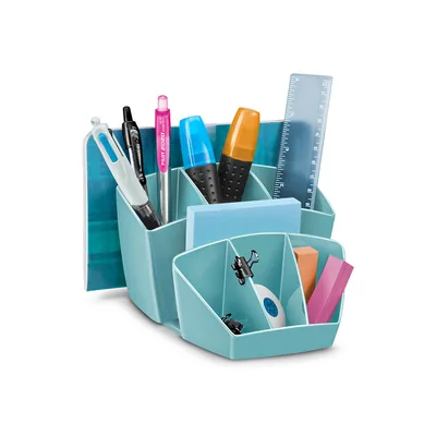 CEP Organizador de Sobremesa Cep Riviera Plastico 8 Departamentos Color Verde Agua 143X158X93 MM