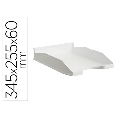 ARCHIVO 2000 Bandeja Sobremesa Archivo 2000 Antimicrobiana Plastico Apilable 3 Posiciones DIN A4 y Folio Blanco 345X255X60 MM