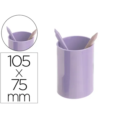 ARCHIVO 2000 Cubilete Portalapices Archivo 2000 Malva Pastel Opaco Plastico 100% Reciclado Diametro 75 MM Alto 105 MM