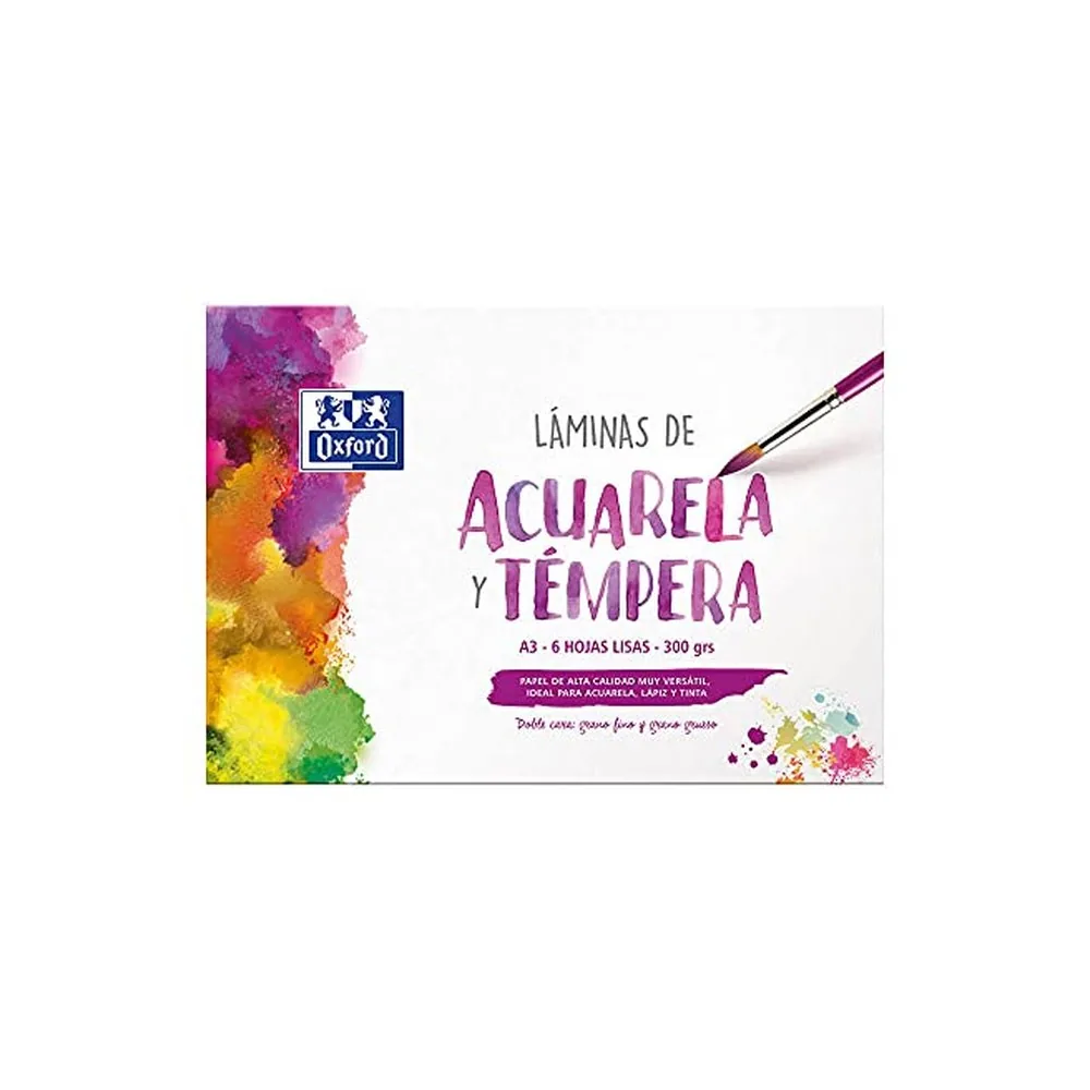 Papel de Dibujo Oxford Acurela DIN A4 350 GR Sobre de 6 Hojas