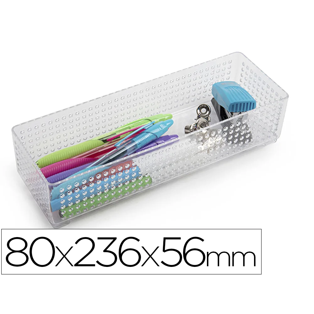 Organizador de Sobremesa Plasticforte Transparente N 3 80X236X56 MM