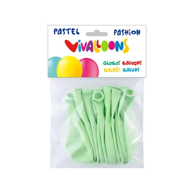 BLANCA Globo 100% Latex Biodegradable Verde Claro Blister de 10 Unidades