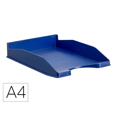 ARCHIVO 2000 Bandeja Sobremesa Archivo 2000 Ecogreen Plastico 100% Reciclada Apilable Formatos DIN A4 y Folio Color Azul