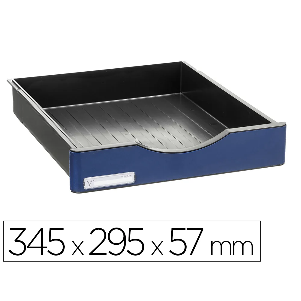 Cajon Modular Archivo 2000 Archivodoc Grande Frontal Intercambiable Color Azul 345X295X57 MM