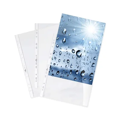 DURABLE Funda Multitaladro Durable Standard DIN A4 Polipropileno 80 Mc Cristal Bolsa de 100 Unidades