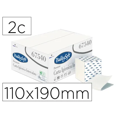 BLANCA Papel Higienico Ofyhostel Bulkysoft Gofrado 2 Capas Engarzado 110X190 MM