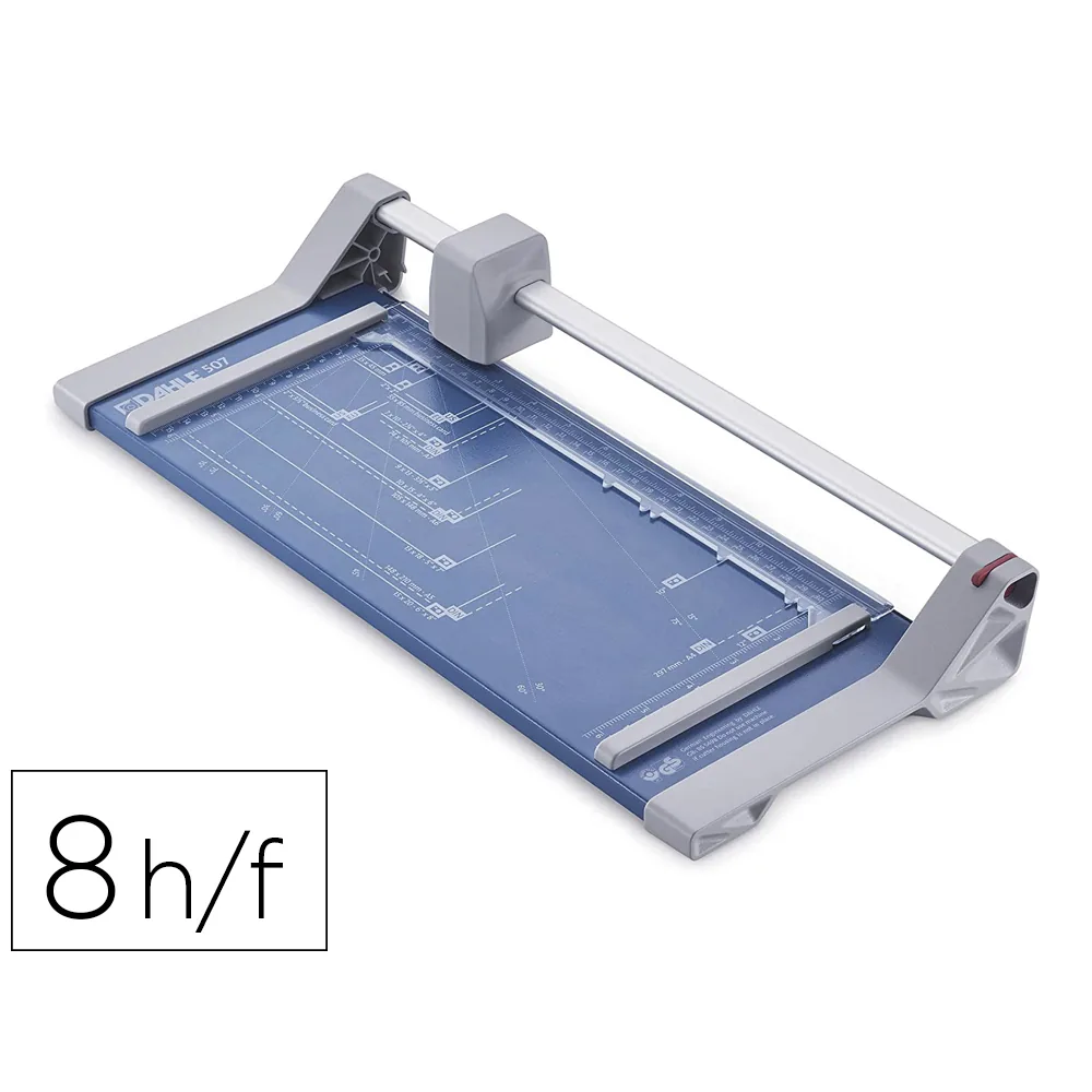 Cizalla de Rodillo Dahle 507 con Base Metalica DIN A4 Capacidad de Corte 8 Hojas