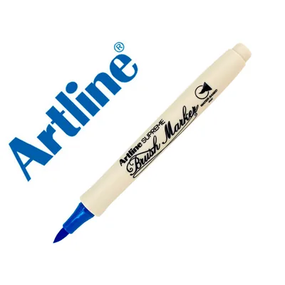 ARTLINE Rotulador Artline Supreme Brush Epfs Pintura Base de Agua Punta Tipo Pincel Trazo Fino Azul Ultramar
