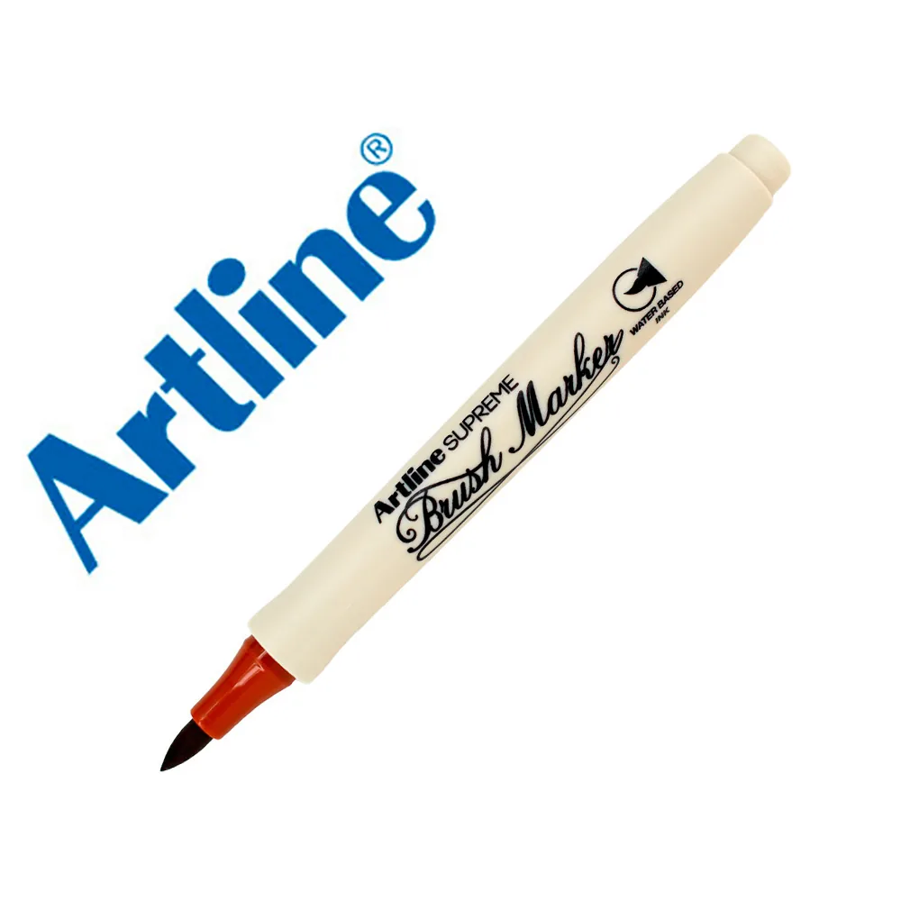 Rotulador Artline Supreme Brush Epfs Pintura Base de Agua Punta Tipo Pincel Trazo Fino Marron