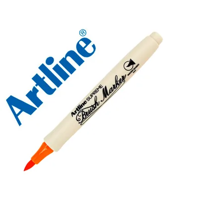 ARTLINE Rotulador Artline Supreme Brush Epfs Pintura Base de Agua Punta Tipo Pincel Trazo Fino Naranja Oscuro