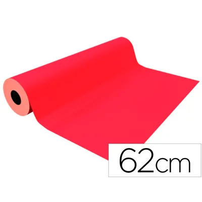 BASIKA Papel de Regalo Basika Metalizado Rojo Bobina Ancho 62 CM Longitud 80 M