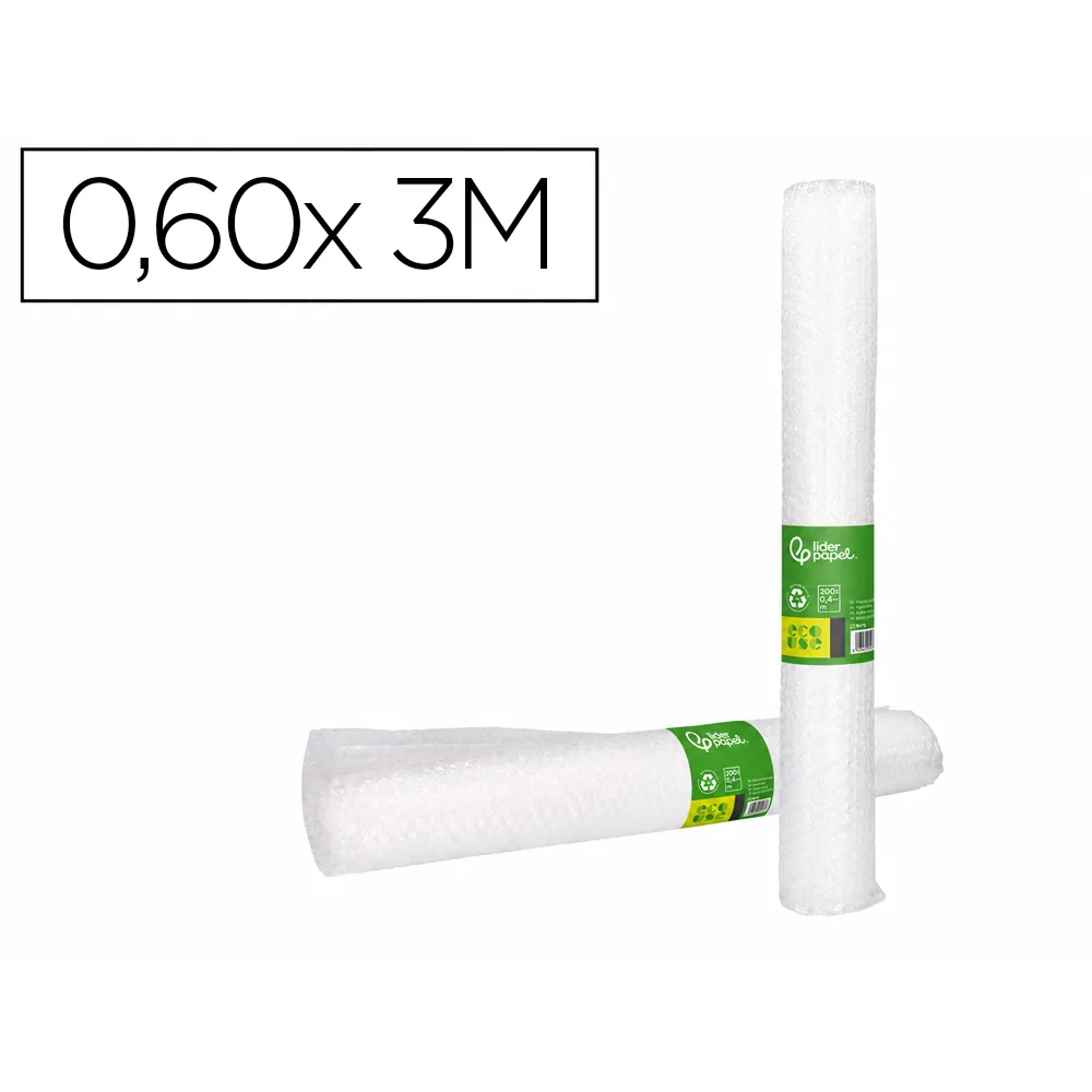 Plastico Burbuja Liderpapel Ecouse 0.60X3M 30% de Plastico Reciclado