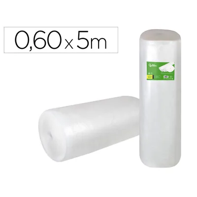 PLA Plastico Burbuja Liderpapel Ecouse 0.60X5M 30% de Plastico Reciclado