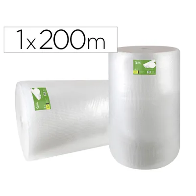 PLA Plastico Burbuja Liderpapel Ecouse 1X200M 30% de Plastico Reciclado