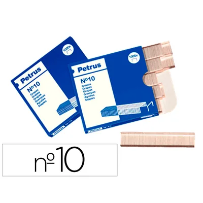 PETRUS Grapas Petrus N 10 Galvanizada Caja de 1000 Unidades