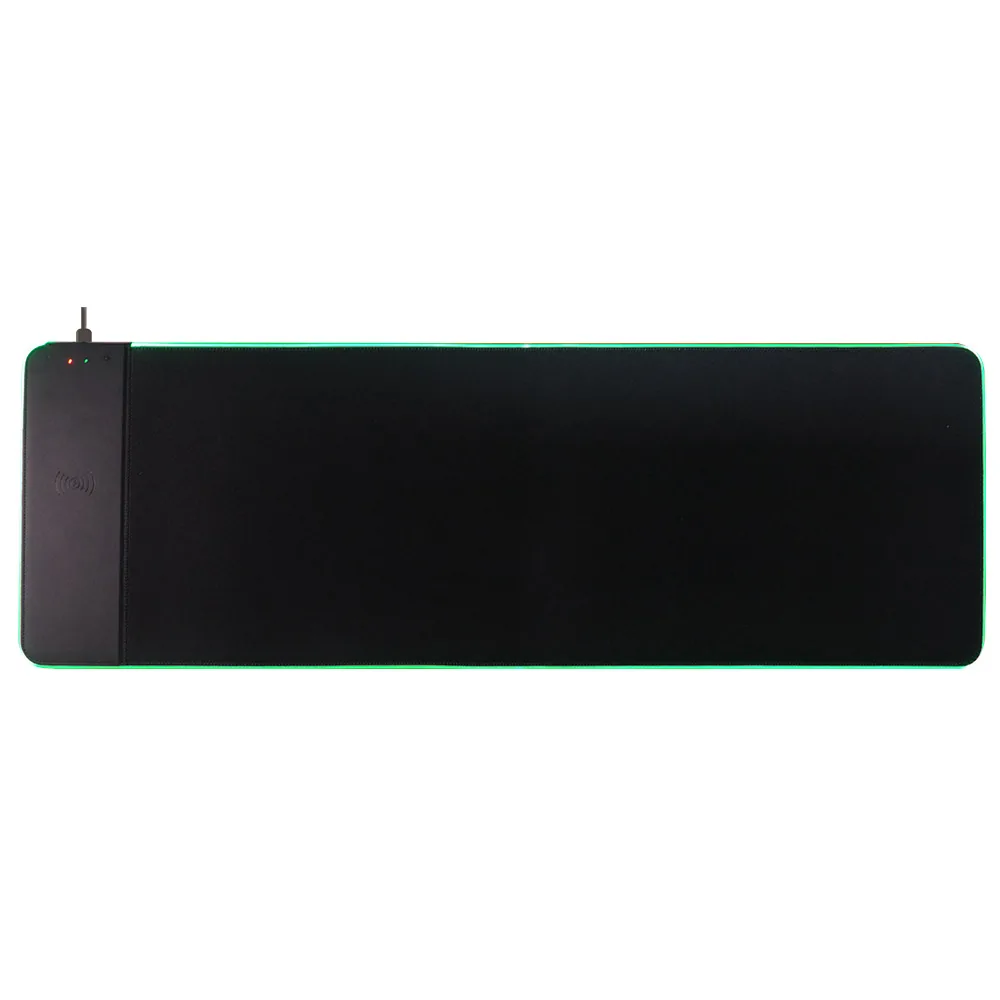 Alfombrilla para Raton Q-Connect con Cargador Inalambrico E Iluminacion Rgb Color Negro 800X300X4 MM