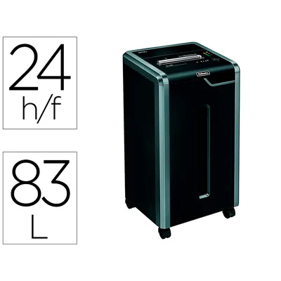 FELLOWES Destructora de Documentos Fellowes 325CI Capacidad de Corte 24 H en Particulas Destruye Grapas Clips