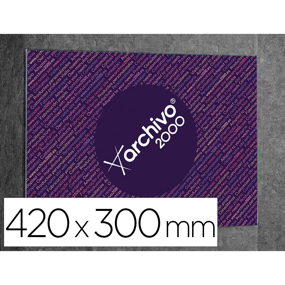 Expositor Mural Archivo 2000 con Adhesivo Poliestireno Transparente DIN A3 Horizontal 420X297 MM