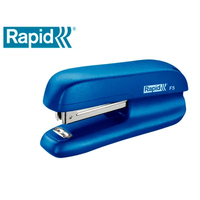 RAPID Grapadora Rapid F5 Mini Plastico Capacidad de Grapado 10 Hojas Usa Grapas Nº 10 Color Azul