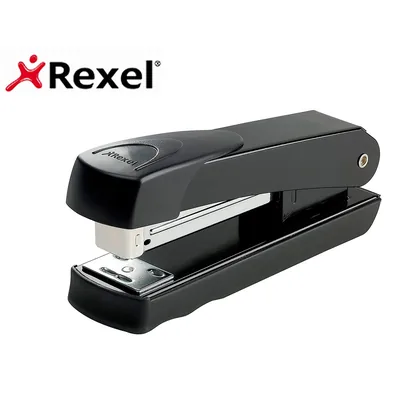 REXEL Grapadora Rexel Meteor Metalica Capacidad de Grapado 20 Hojas Usa Grapas 24/6 y 26/6 Color Negro