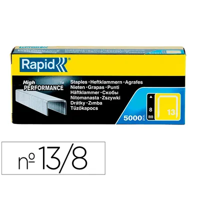 RAPID Grapas Rapid 13/8 MM Galvanizada Caja de 5000 Unidades